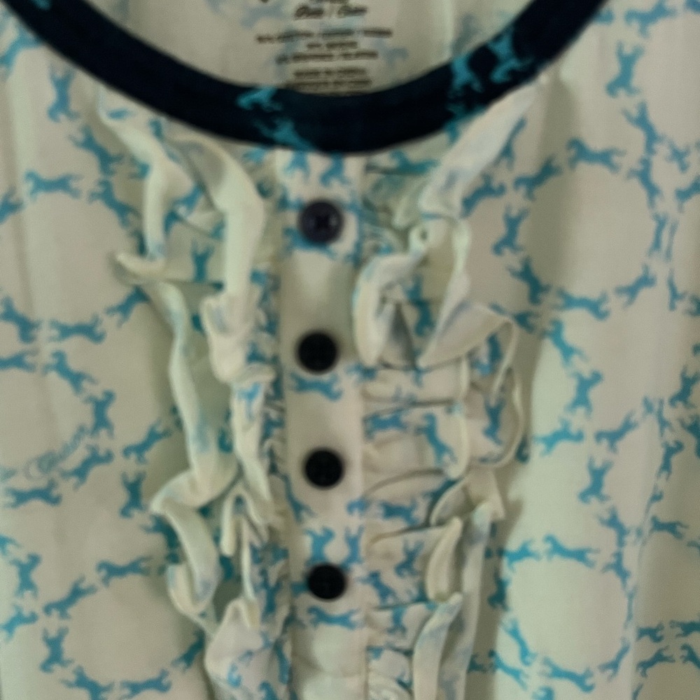 New Without Tag Women’s Juicy Couture Night gown Blue And White Color NWOT - Picture 4 of 8